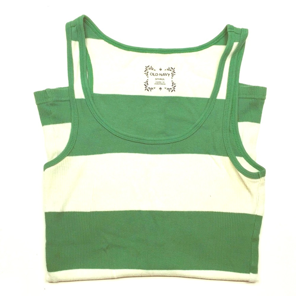 GREEN//WHITE STRIPES